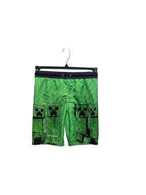 Minecraft Boys Swim Trunks Green Size 7 Beach Coastal Vacation Resortwear Casual
